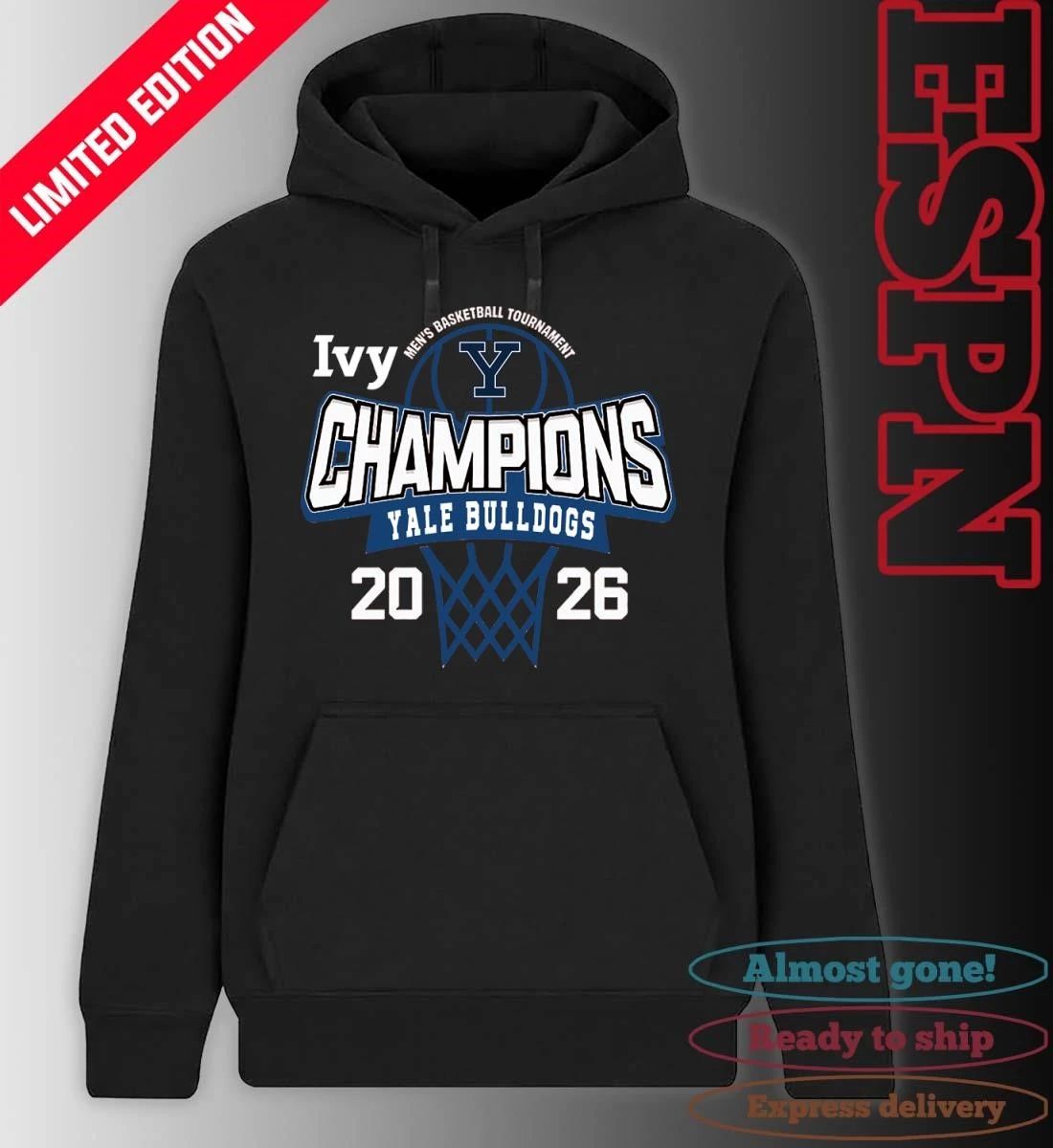 Yale Bulldogs 2026 Ivy League Men’s Basketball Tournament Champions Shirt