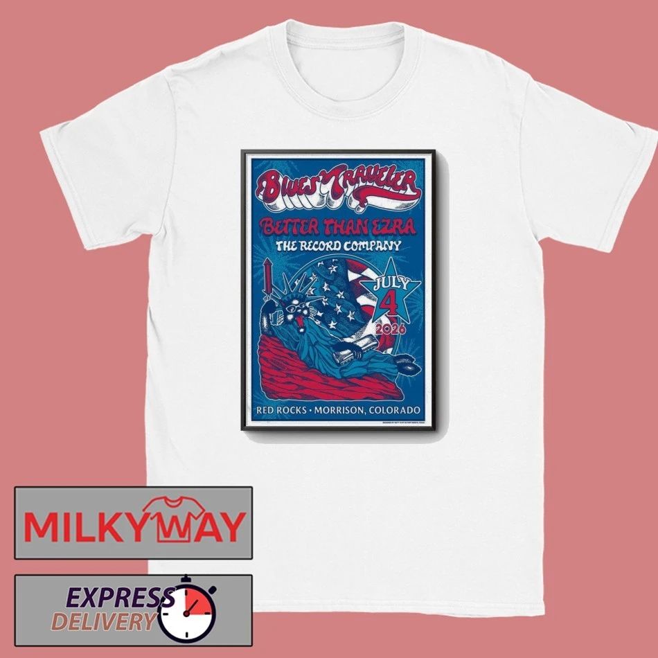 Poster Blues TravelerJuly 04 2026 Red Rocks shirt
