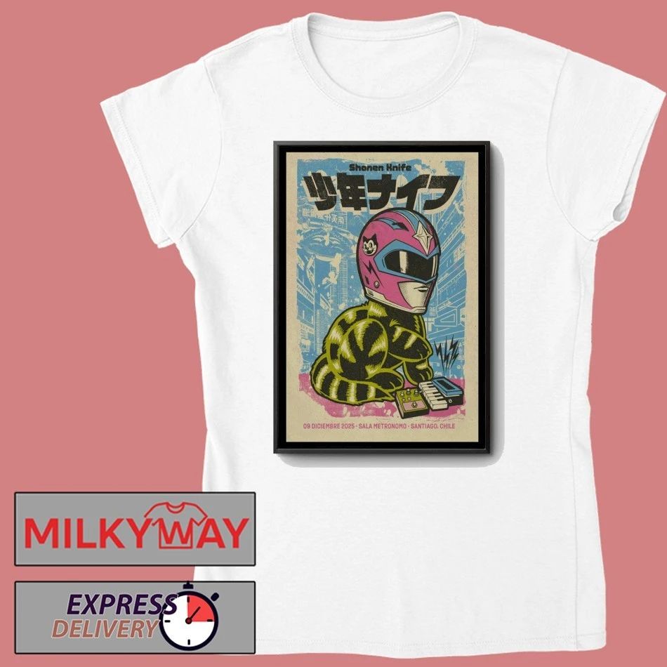 Shonen Knife Dec 9 2025 Poster Santiago, Chile shirt