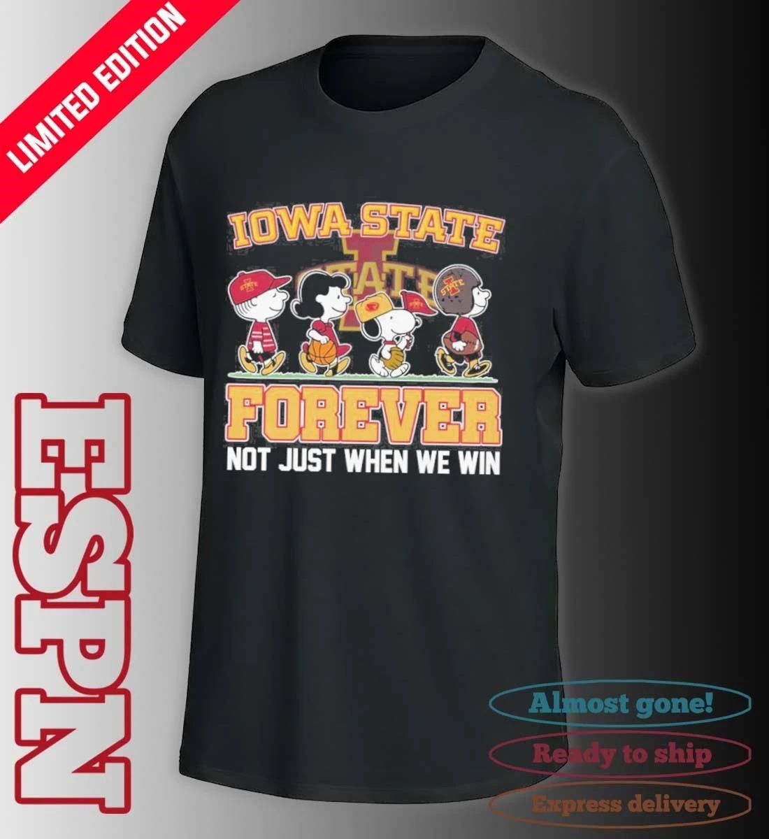 The Peanuts Characters X Iowa Hawkeyes Basketball Shirt