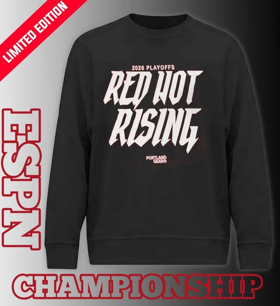 Portland Trail Blazers Red Hot Riding 2026 Playoffs Shirt