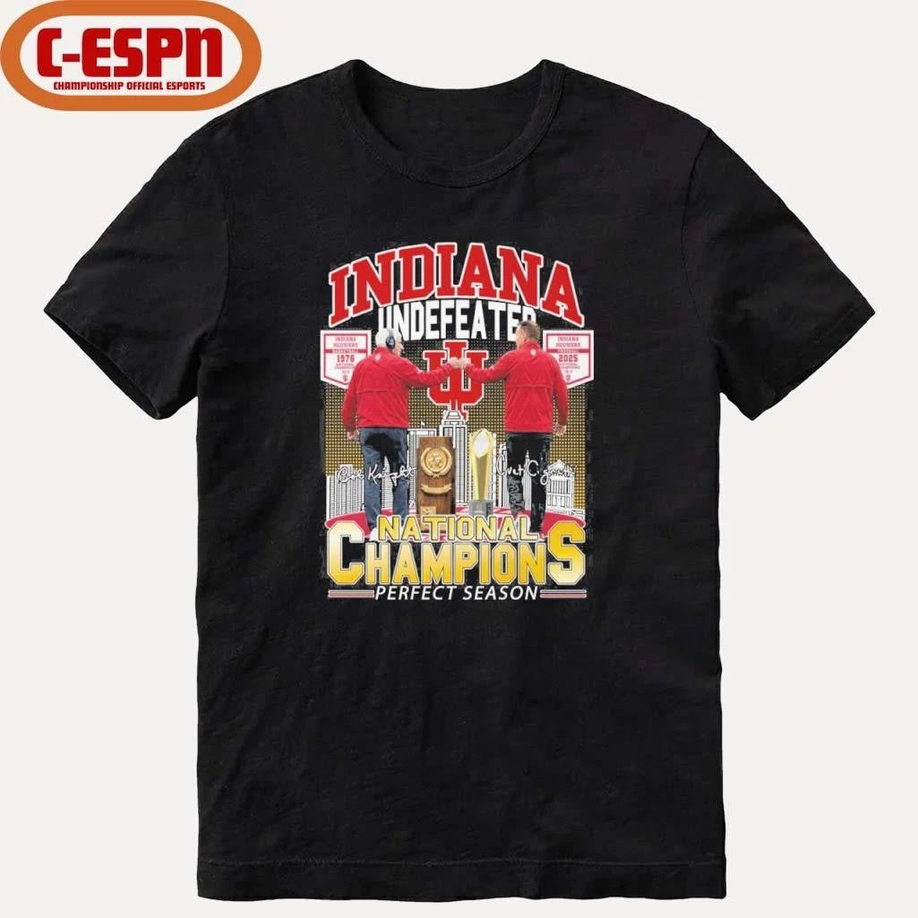 Curt Cignetti And Bob Knight Indiana Undefeated National Champions Shirt