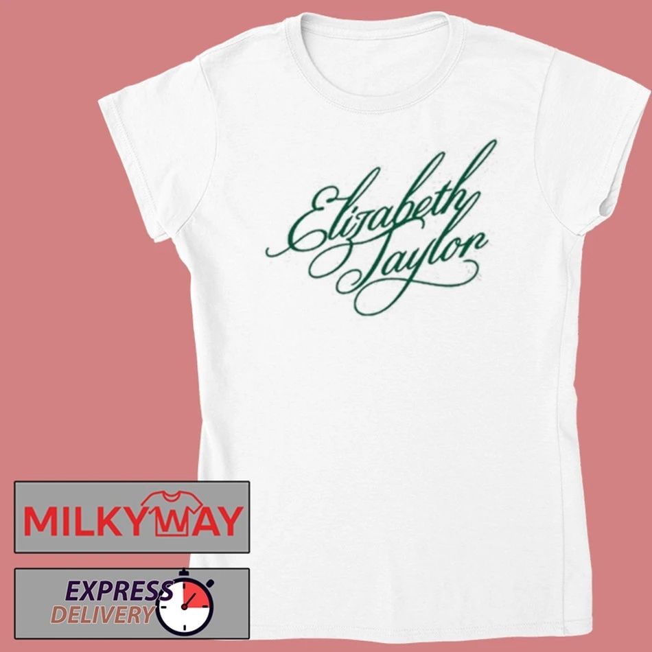2026 Elizabeth Taylor Script Embroidered shirt