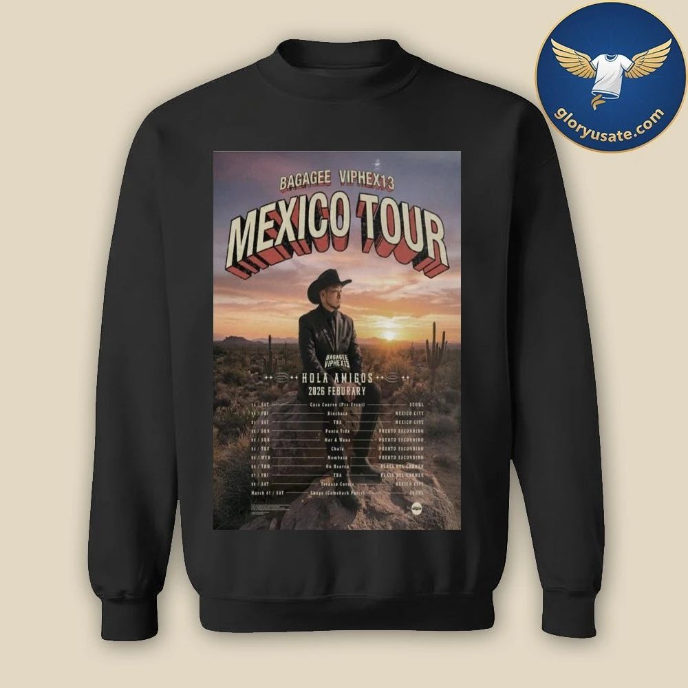Bagagee Viphex13 Mexico Tour February 2026 Poster Shirt