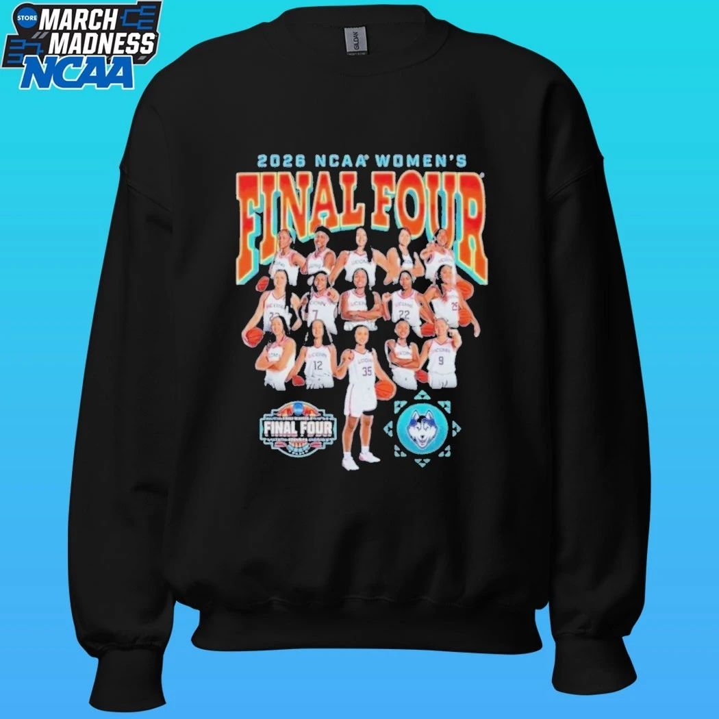 Uconn Huskies Ncaa Women’s Basketball Final Four 2026 March Madness All Team Shirt