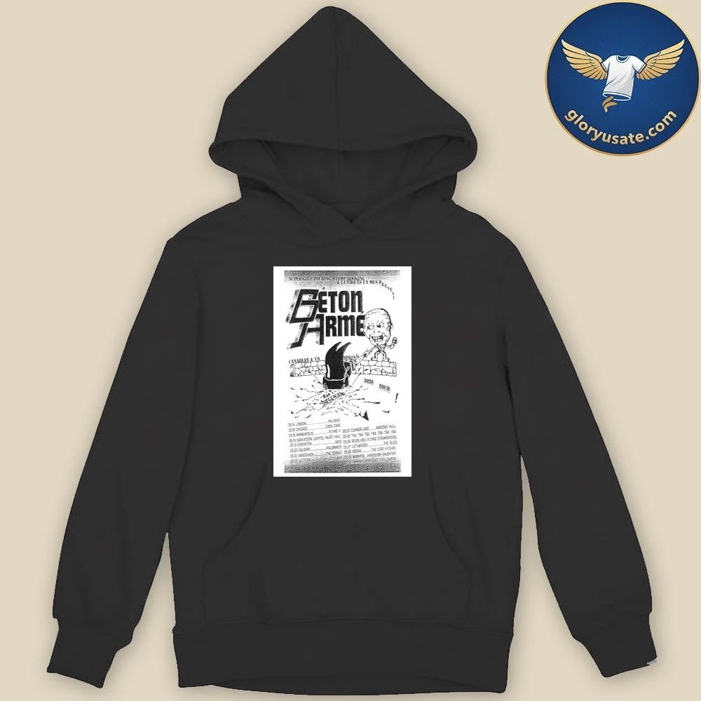Beton Arme Canadian & US Spring 2026 Tour Poster Shirt