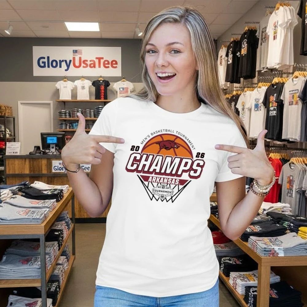 Arkansas Razorbacks White 2026 SEC Men’s Basketball Tournament Champions Shirt