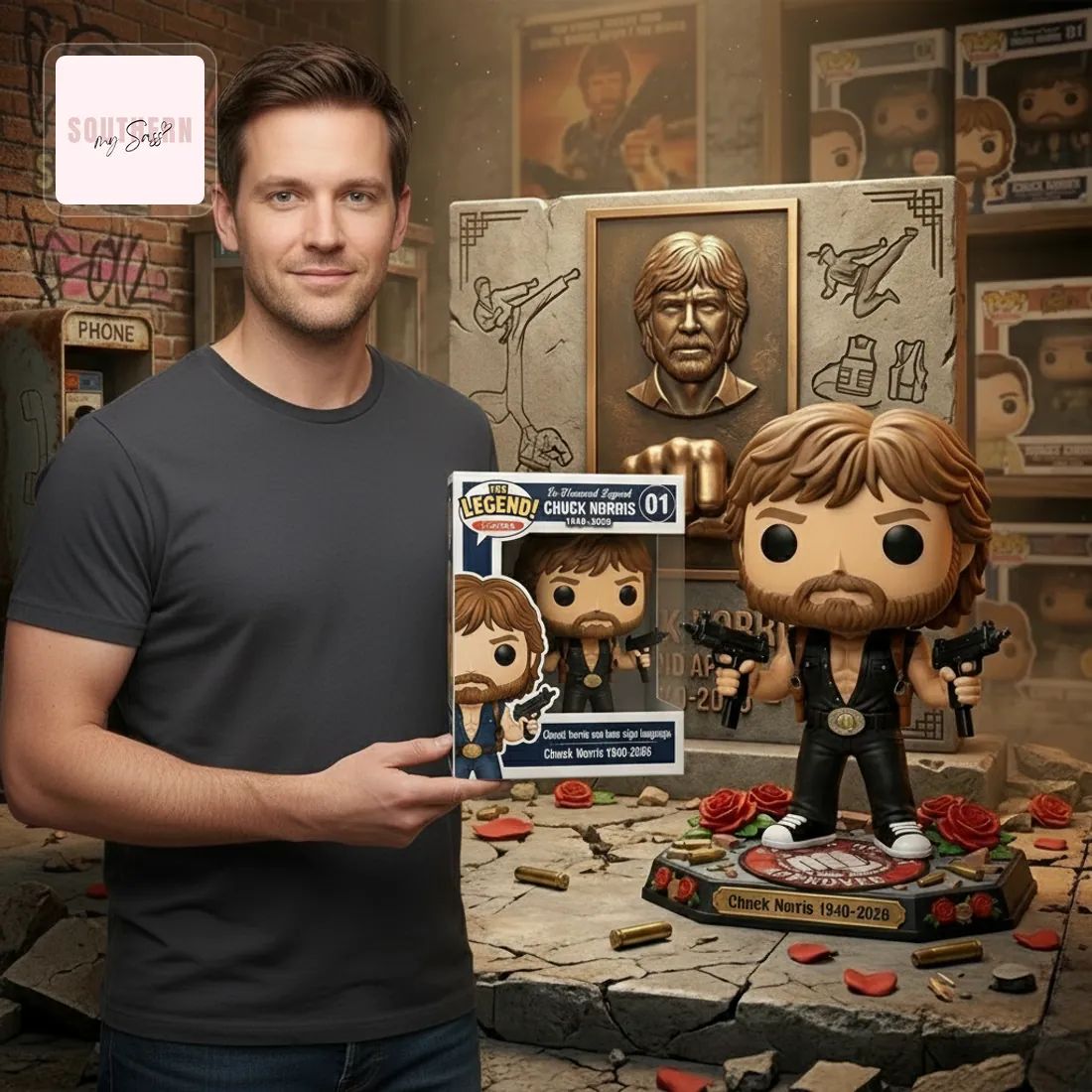 Chuck Norris The Legend 1940-2026 Commemorative Pop Figure Doll