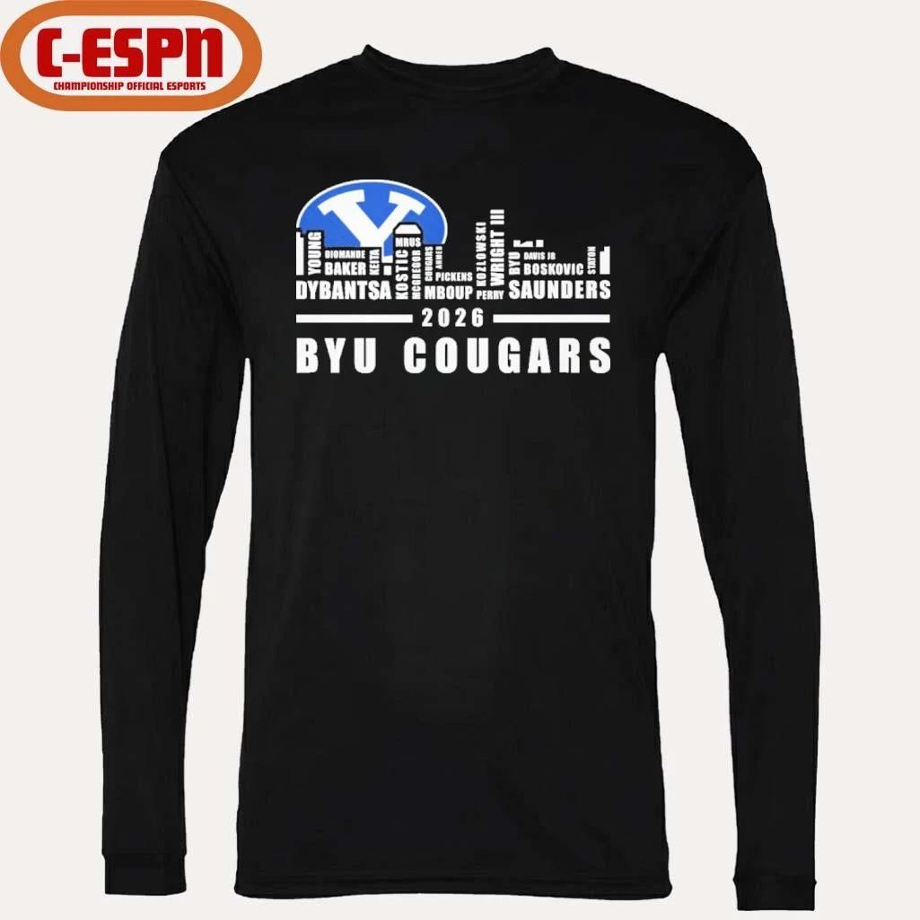 BYU Basketball Skyline Player Names 2026 Shirt