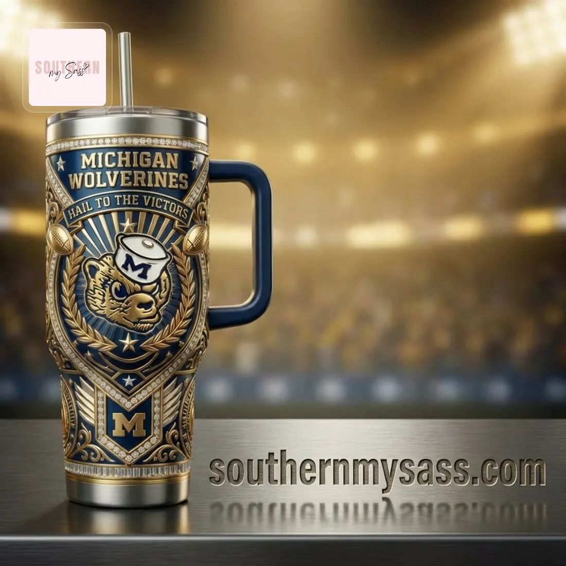 Michigan Wolverines “Hail to the Victors” Premium Tumbler