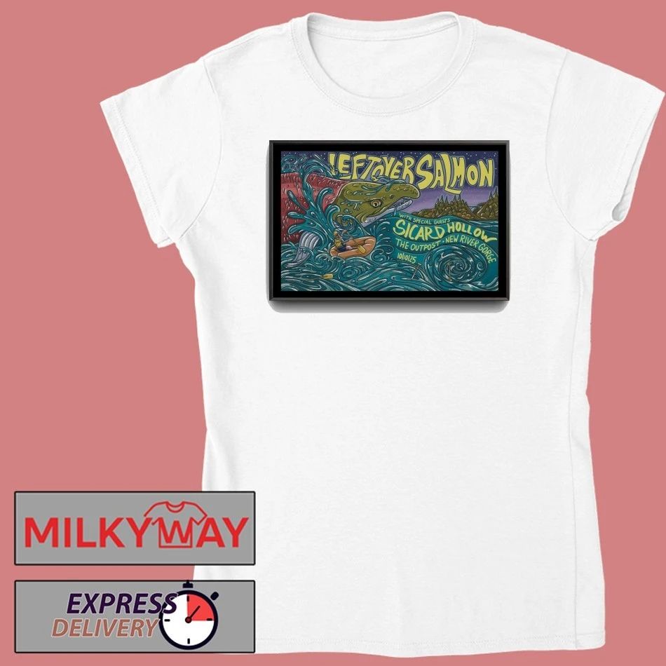 Leftover Salmon Oct 10, 2025 The Outpost New River Gorge, Fayetteville, WV Poster shirt