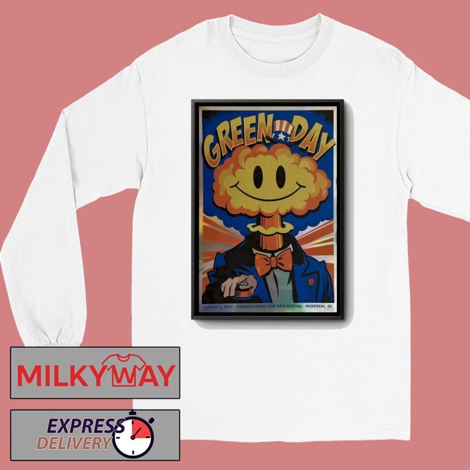 Green Day Aug 3 2025 Poster Montreal, QC shirt