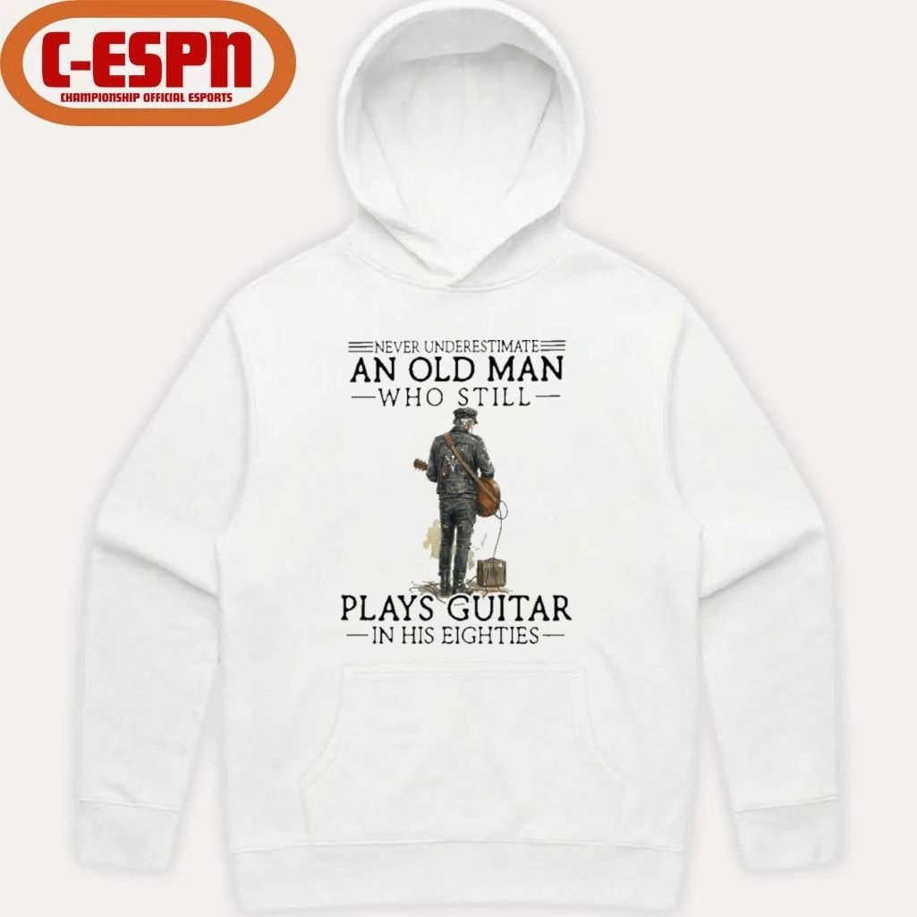 Grandpa Never Underestimate An Old MAn Who Still Plays guitar In His 80s Shirt