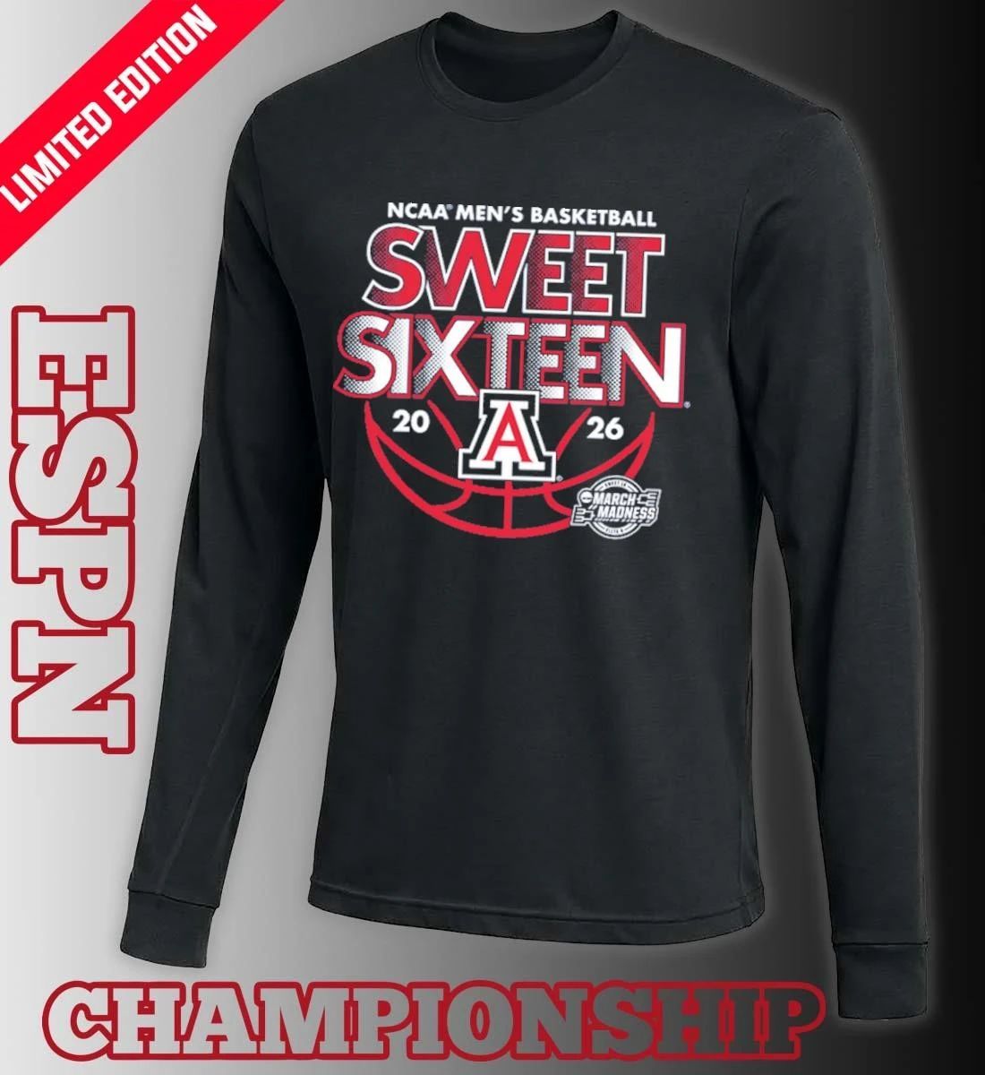 Sweet Sixteen 2026 Arizona Men’s Basketball Shirt