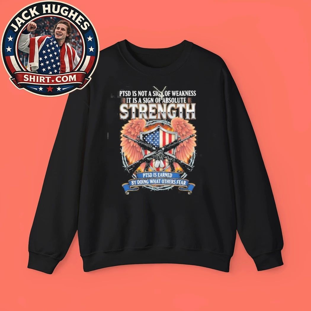Ptsd Awareness Strength Military Shield Amp Wings Design Shirt