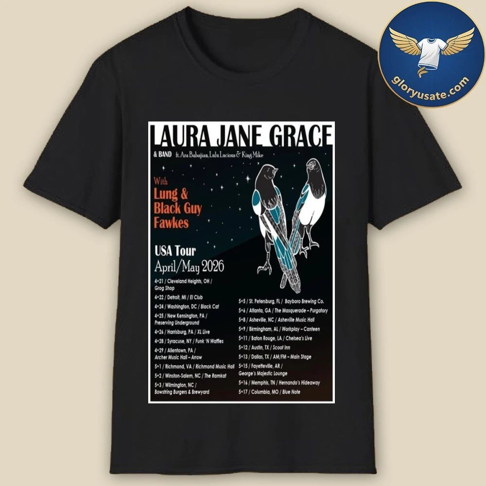 Laura Jane Grace USA Tour April & May 2026 Poster Shirt