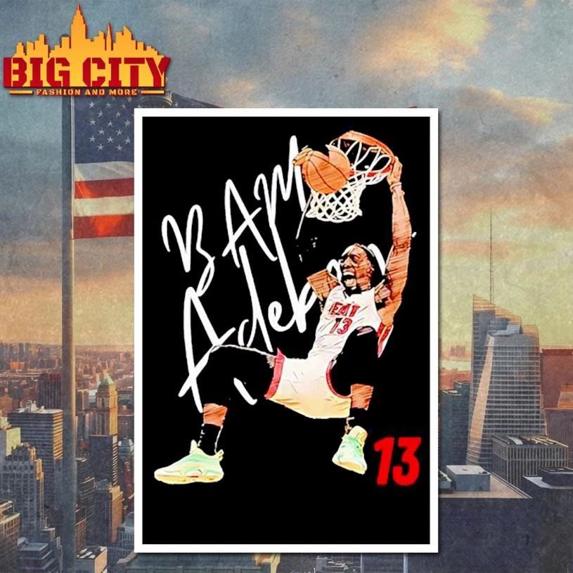 Miami Bam Adebayo #13 Dunk Basketball Cartoon Shirt
