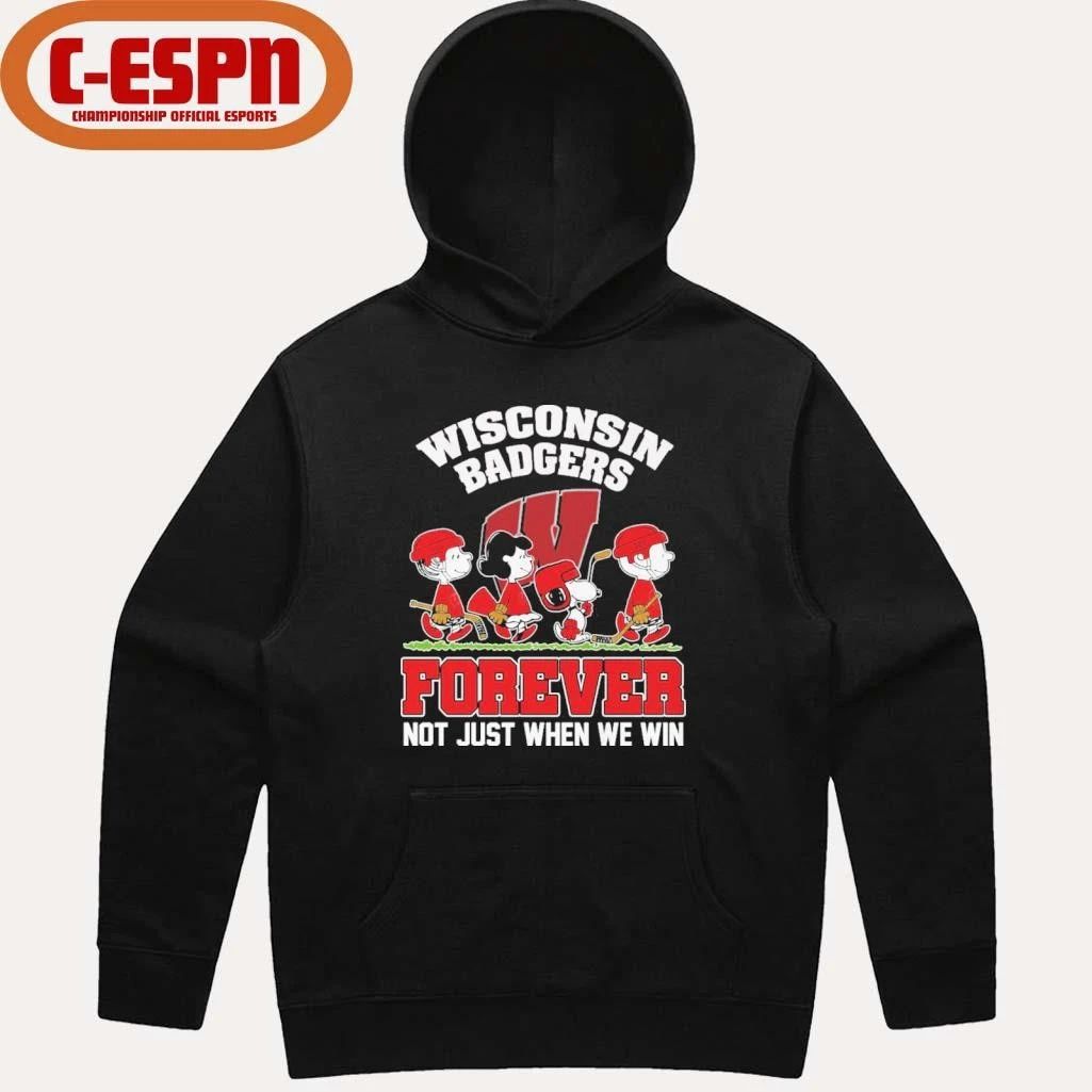 The Peanuts Characters Forever X Wisconsin Badgers Shirt