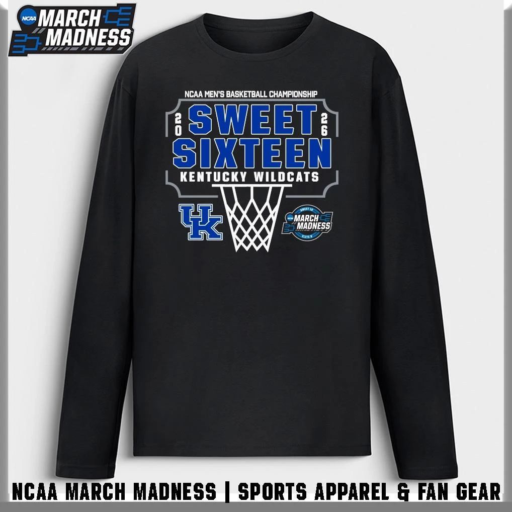 Kentucky Wildcats 2026 NCAA Men’s Basketball Tournament March Madness Sweet Sixteen T-Shirt