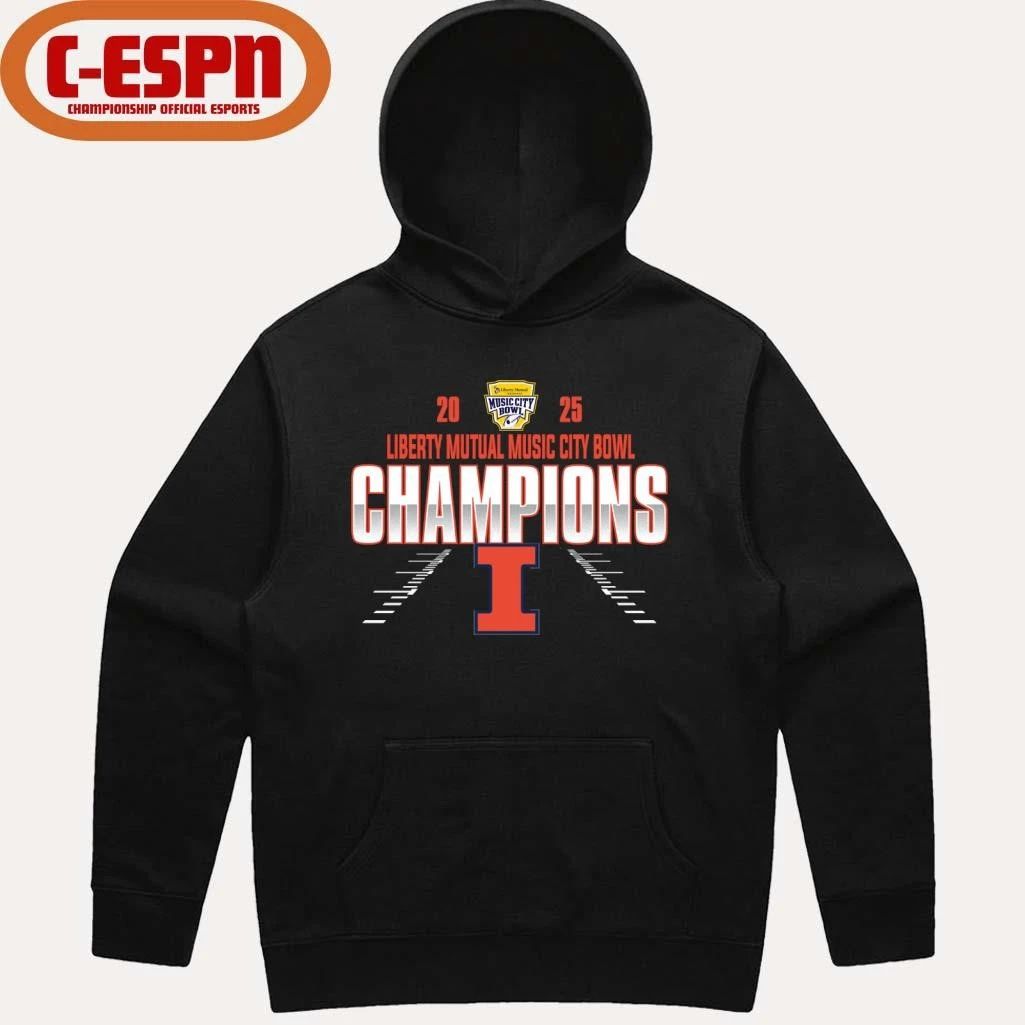Illinois Fighting Illini Liberty Mutual Music City Bowl Champions T-Shirt