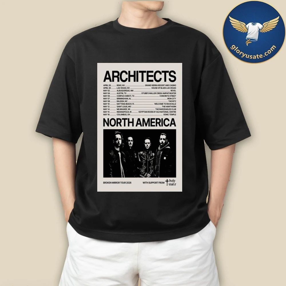Architects Broken Mirror Tour North America 2026 Poster Shirt