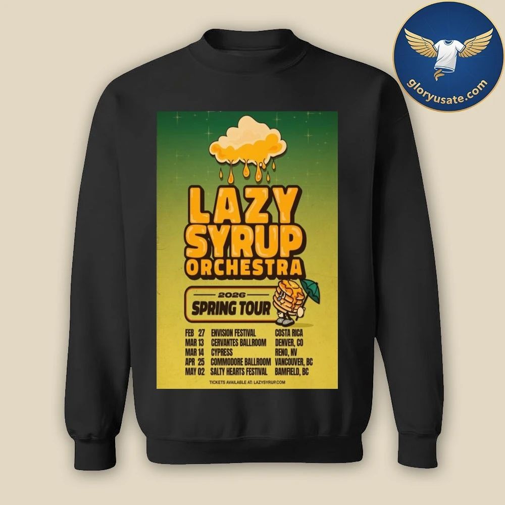 Lazy Syrup Orchestra Spring Tour 2026 Poster Shirt