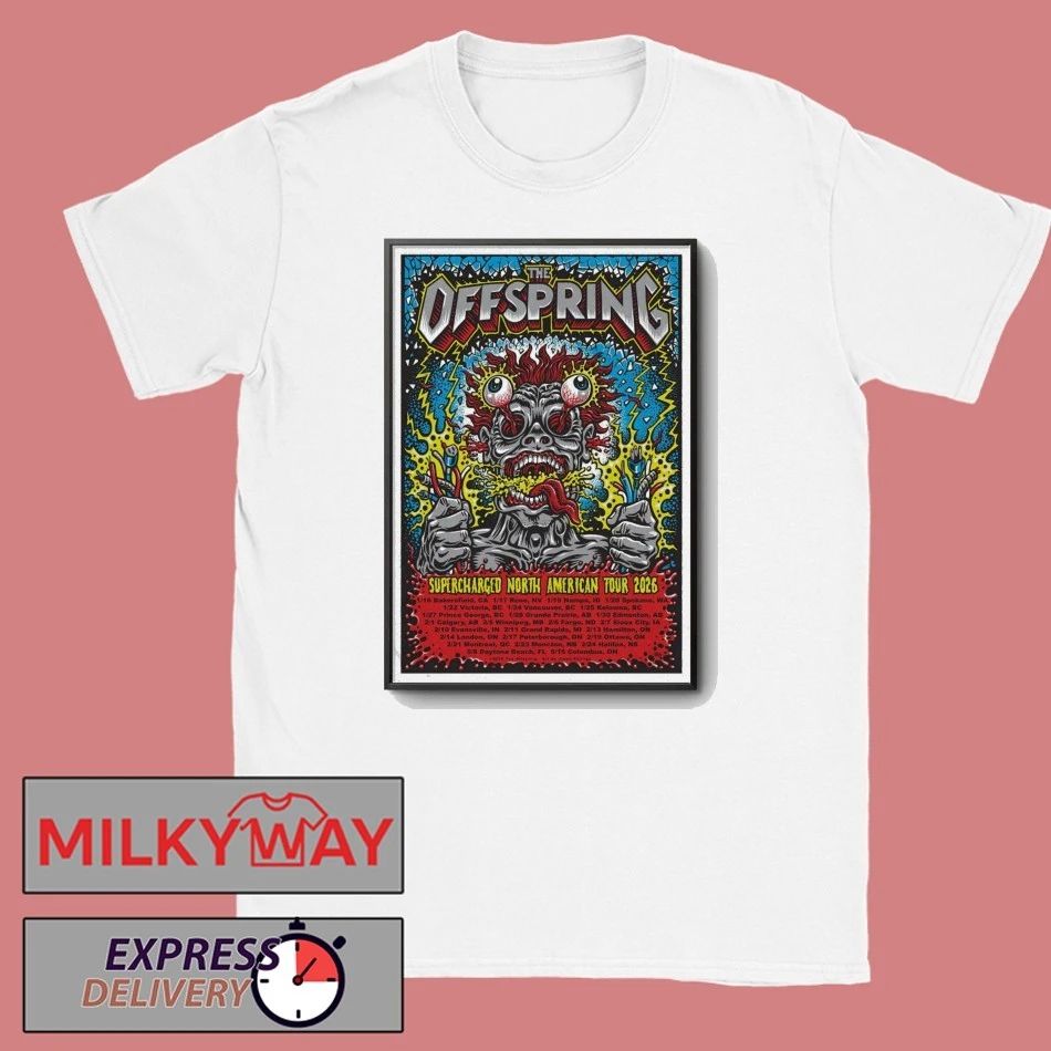 The Offspring Poster Supercharged Tour January 2026 shirt