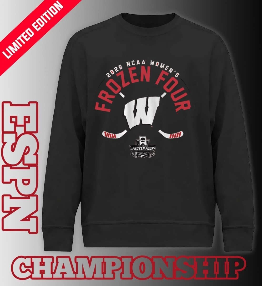 Wisconsin Women’s Ice Hockey 2026 Frozen Four T-Shirt
