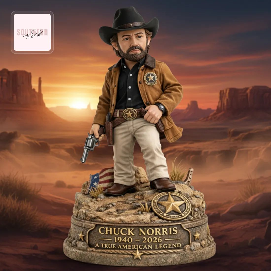Chuck Norris A True American Legend Sheriff Pop Figure Doll