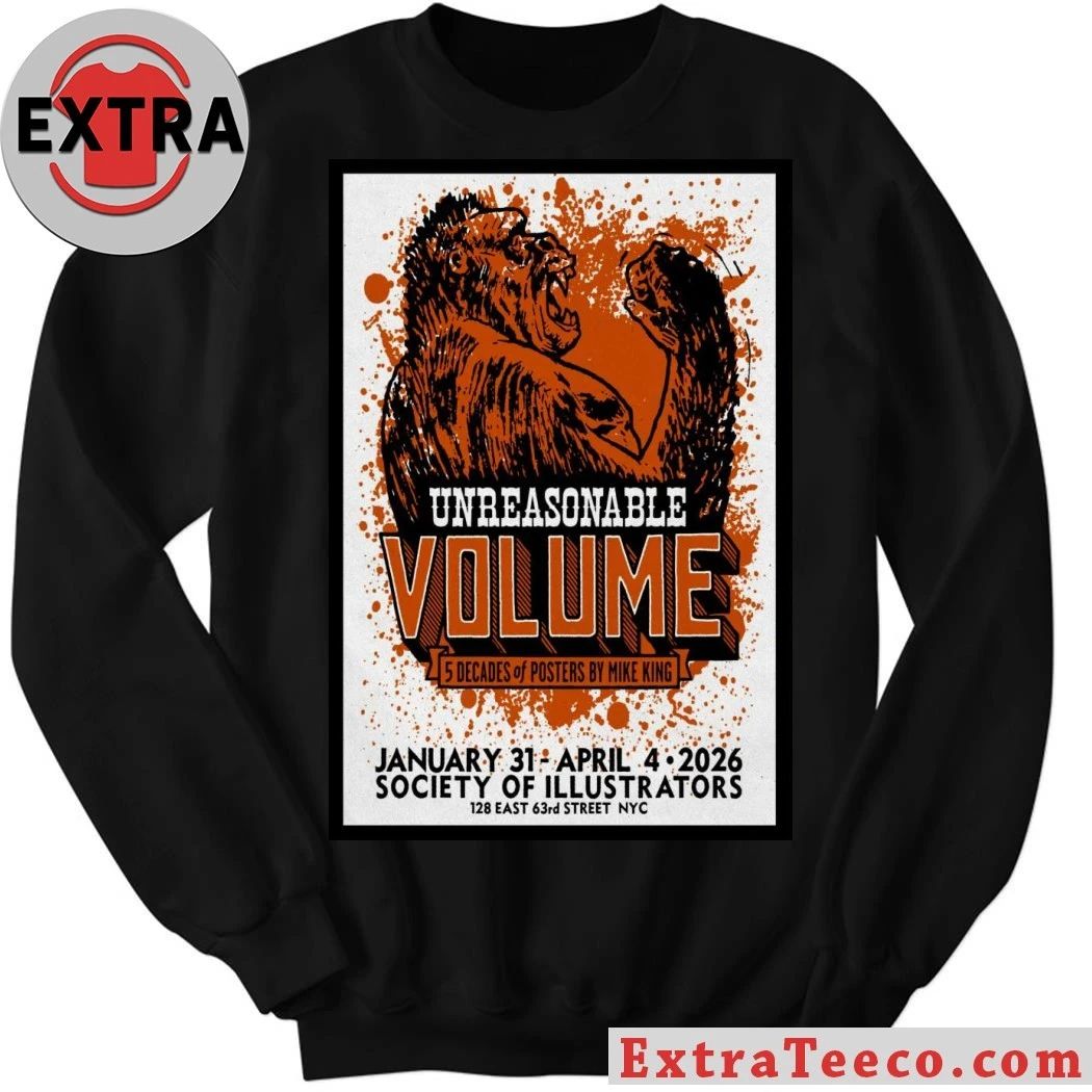 Original Five Decades of Posters by Mike King Society of Illustrators T-Shirt