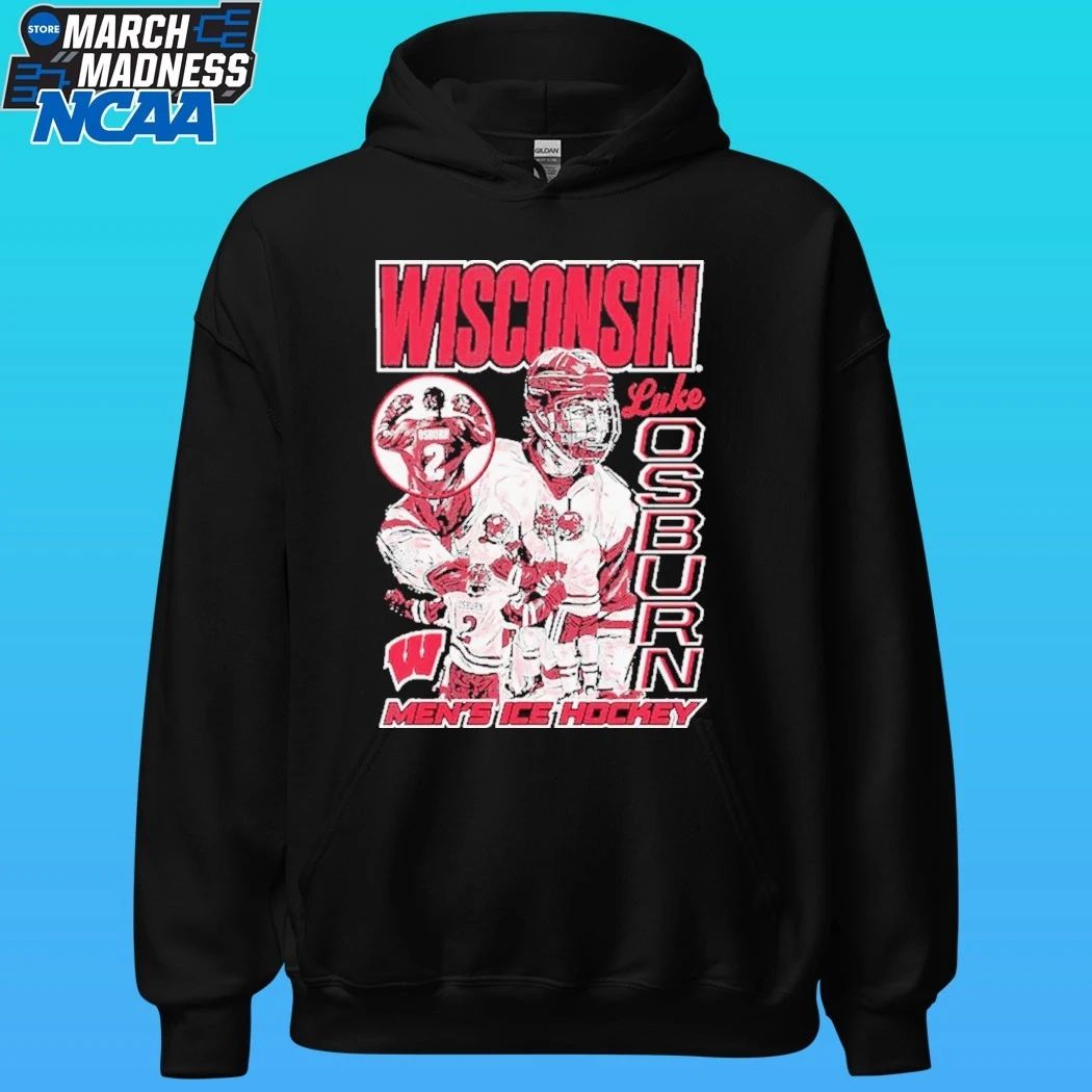 Luke Osburn Graphic Wisconsin Badgers Men’s Ice Hockey 2026 Shirt