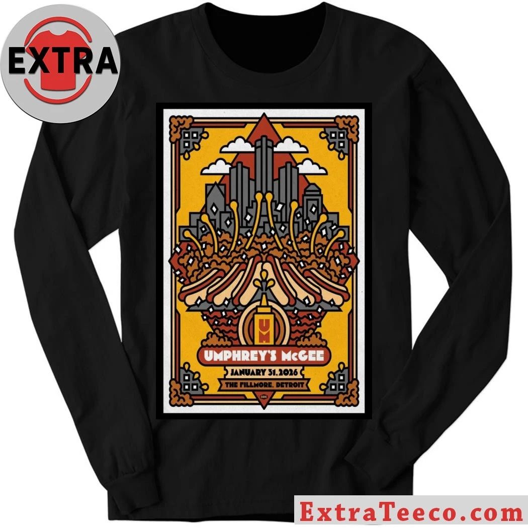 Umphrey’s McGee The Fillmore Detroit January 31 2026 Concert Poster T-Shirt
