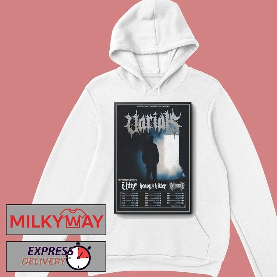 VARIALS Where The Light Leaves Release Tour 26 Poster shirt