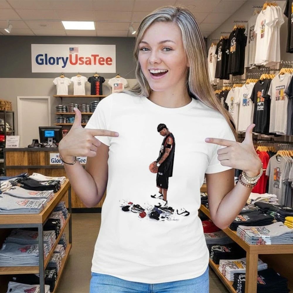 Keyonte George Wearing Allen Iverson Graphic Shirt