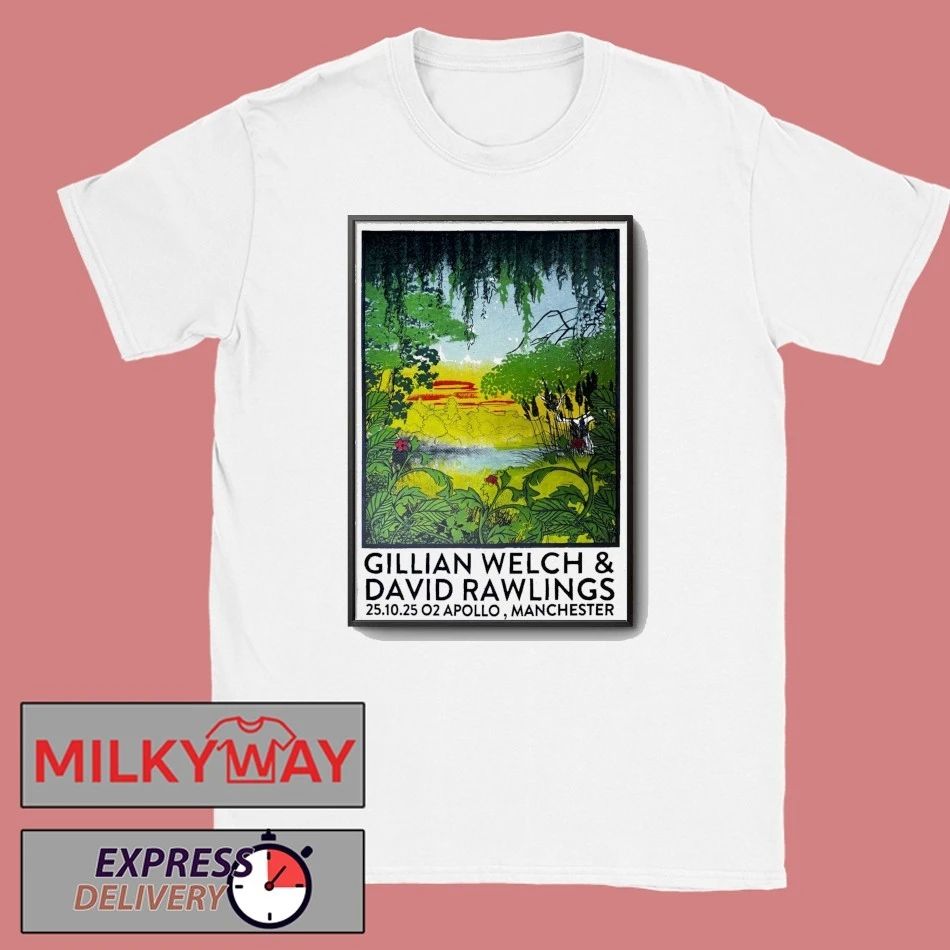 Gillian Welch With David Rawlings O2 Apollo In Manchester UK On Oct 25 2025 Poster shirt