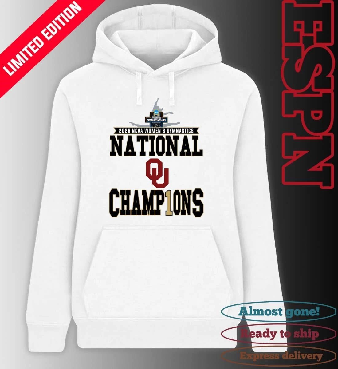 Oklahoma Women’s Gymnastics 2026 NCAA National Champions Locker Room T-Shirt