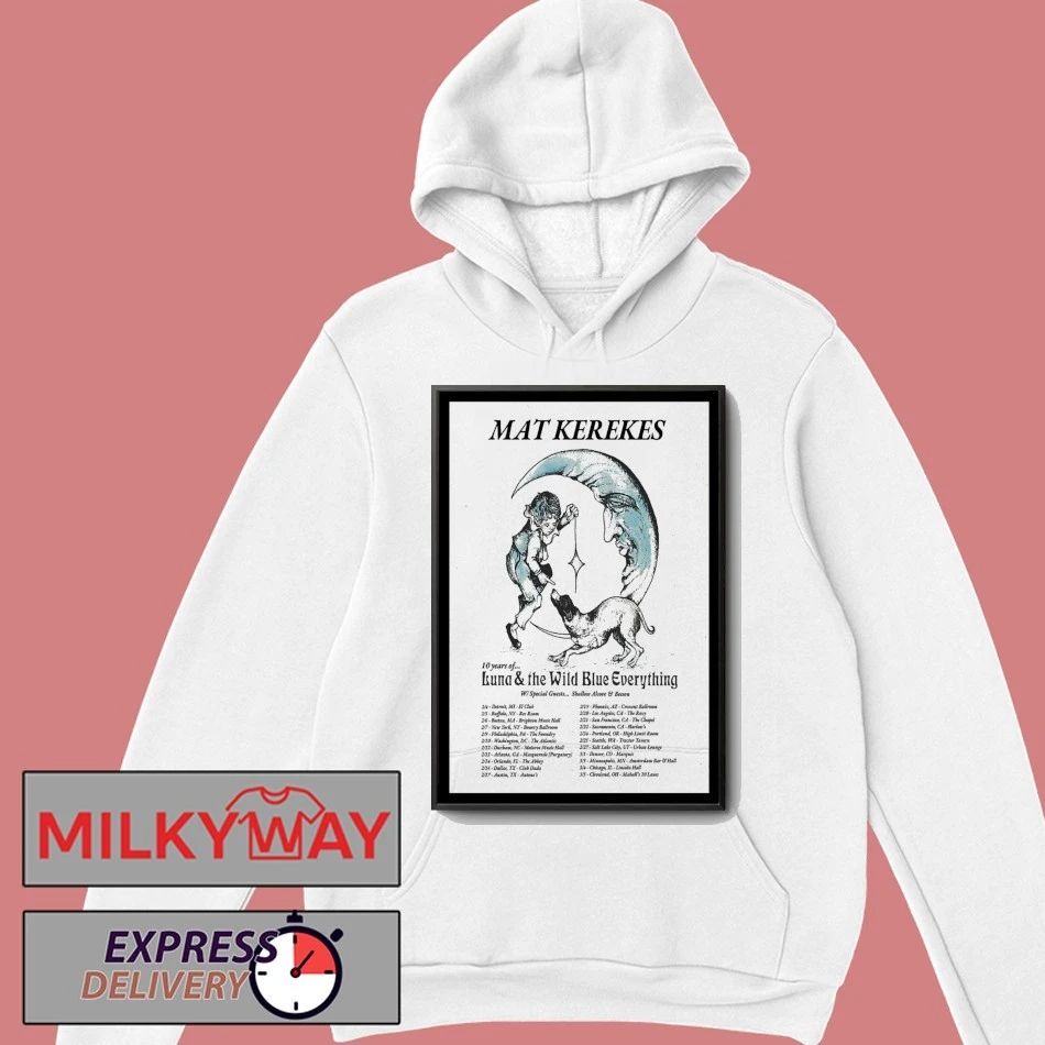 Mat Kerekes 10 Years Of Luna The Wild Blue Everything Tour 2026 Poster shirt