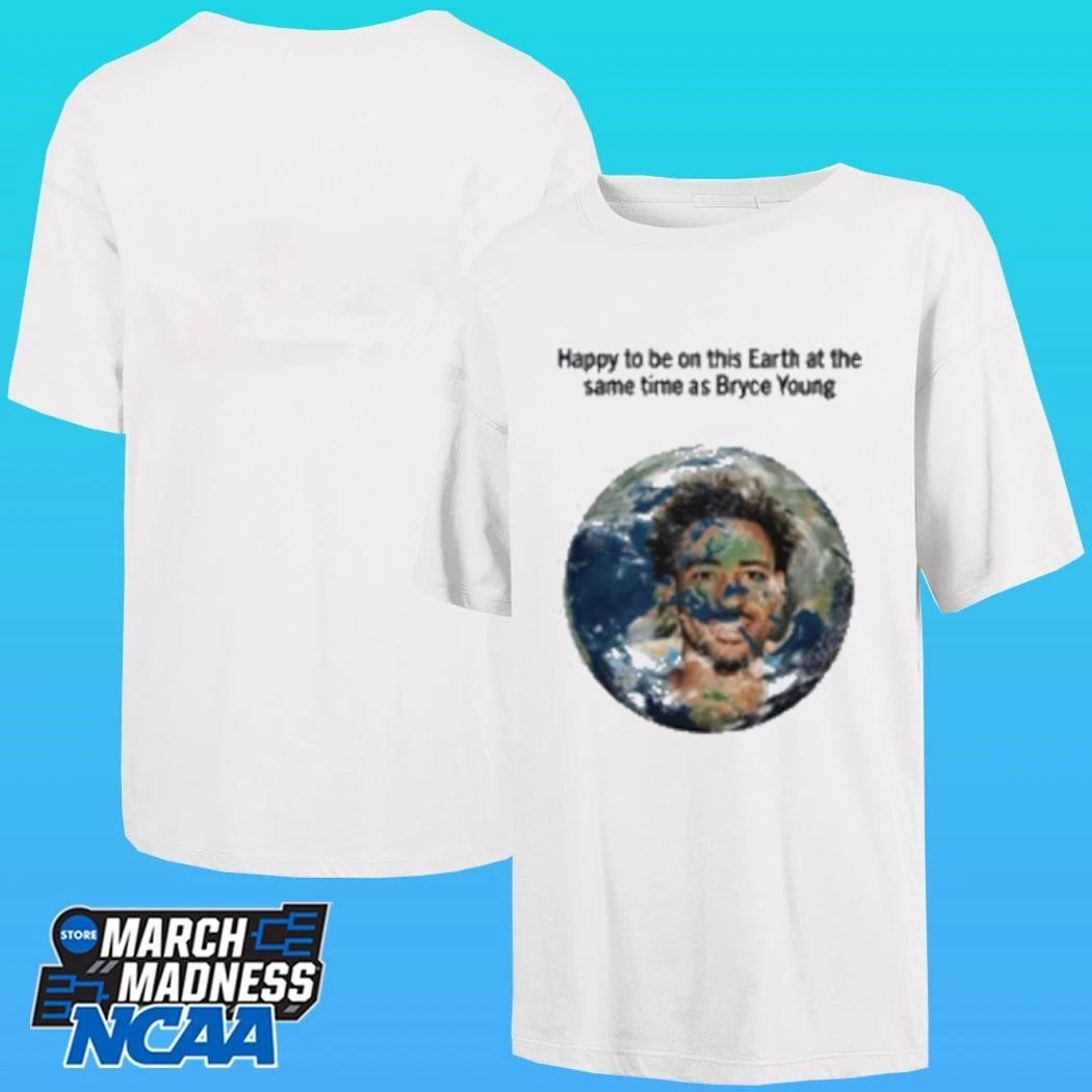 Bryce Young Happy Earth Day At The Same Time As 2026 Shirt