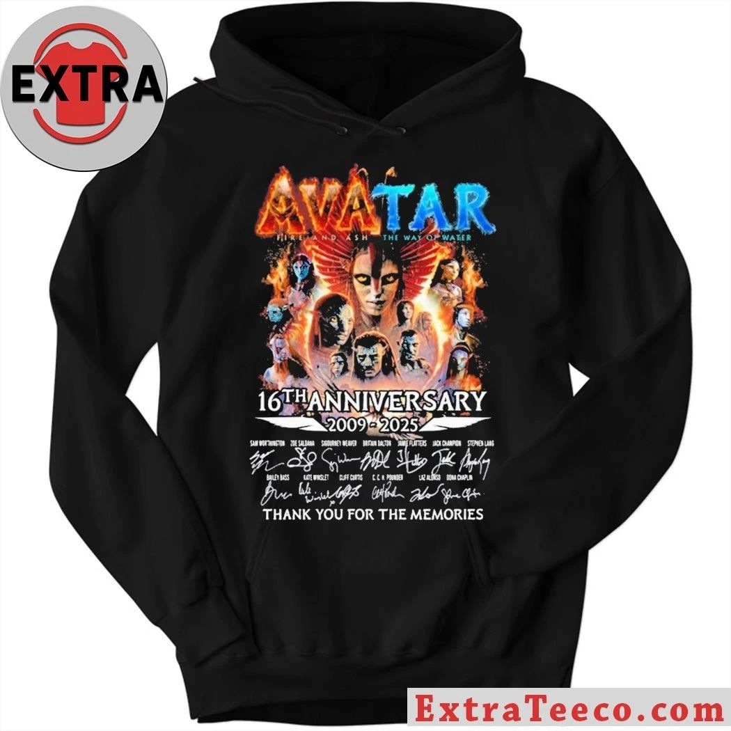 Original Celebrating 16 years of the Avatar film series, subtitled as Fire and Ash and The Way of Water 2009-2025 SIgnature Shirt
