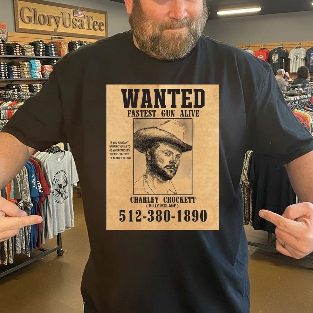 Charley Crockett Wanted Fastest Gun Alive Poster Shirt