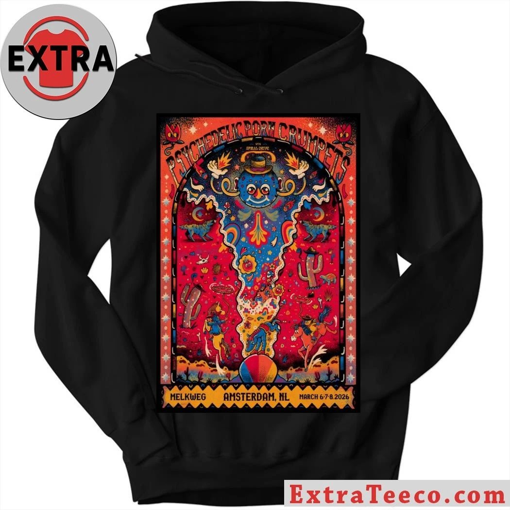 Original Psychedelic Porn Crumpets Tour Amsterdam NL On Mar 6-8 2026 Poster Shirt