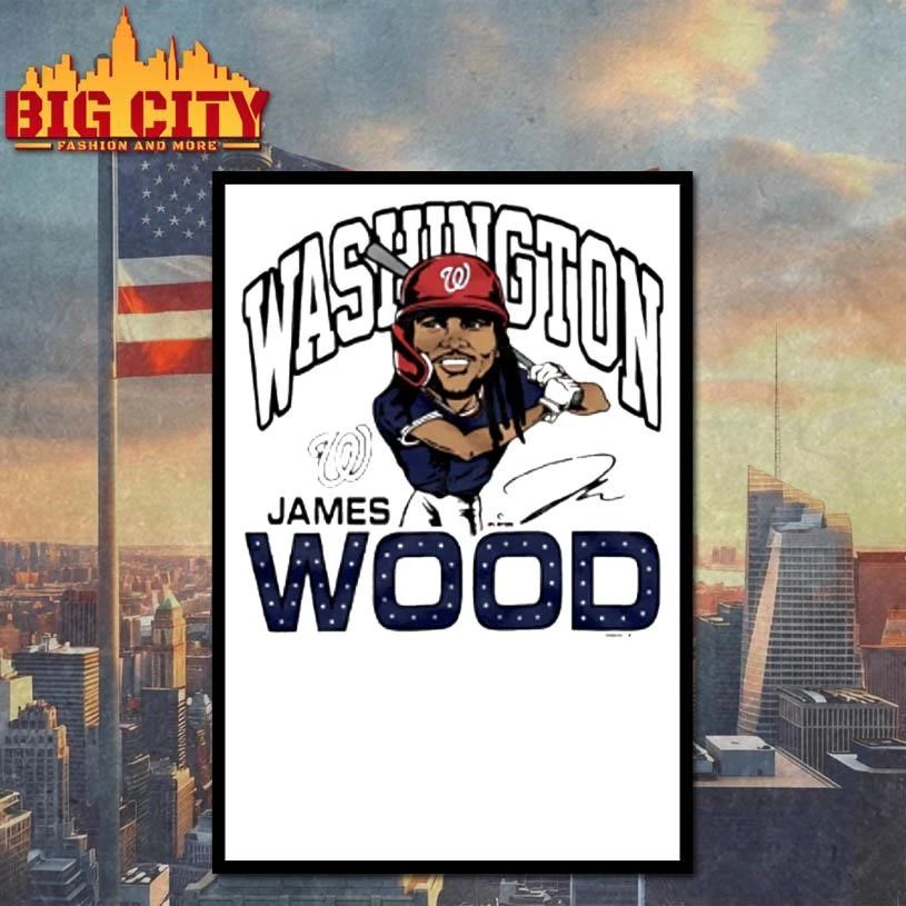 James Wood Washington Nationals James Wood Signature Caricature Funny Art Shirt