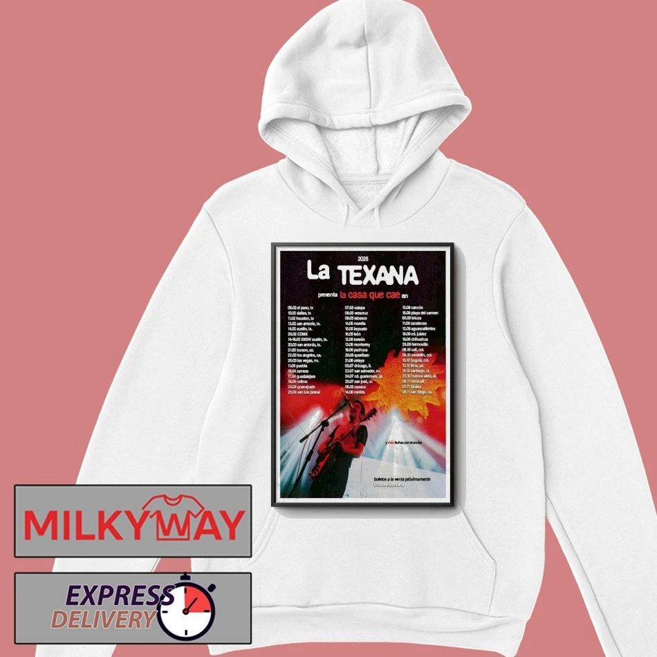 La Texana LA CASA QUE CAE EN VIVO Tour 26 Poster shirt