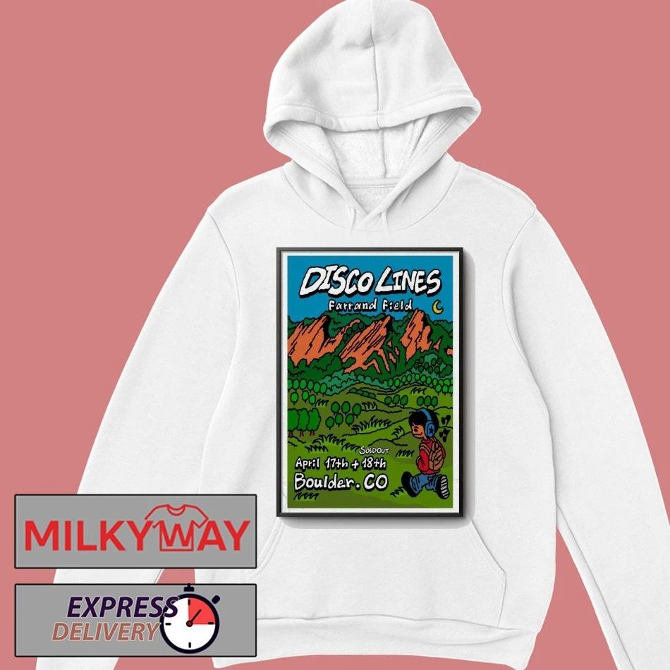 Apr 17-18 2026 Disco Lines Poster Boulder CO shirt