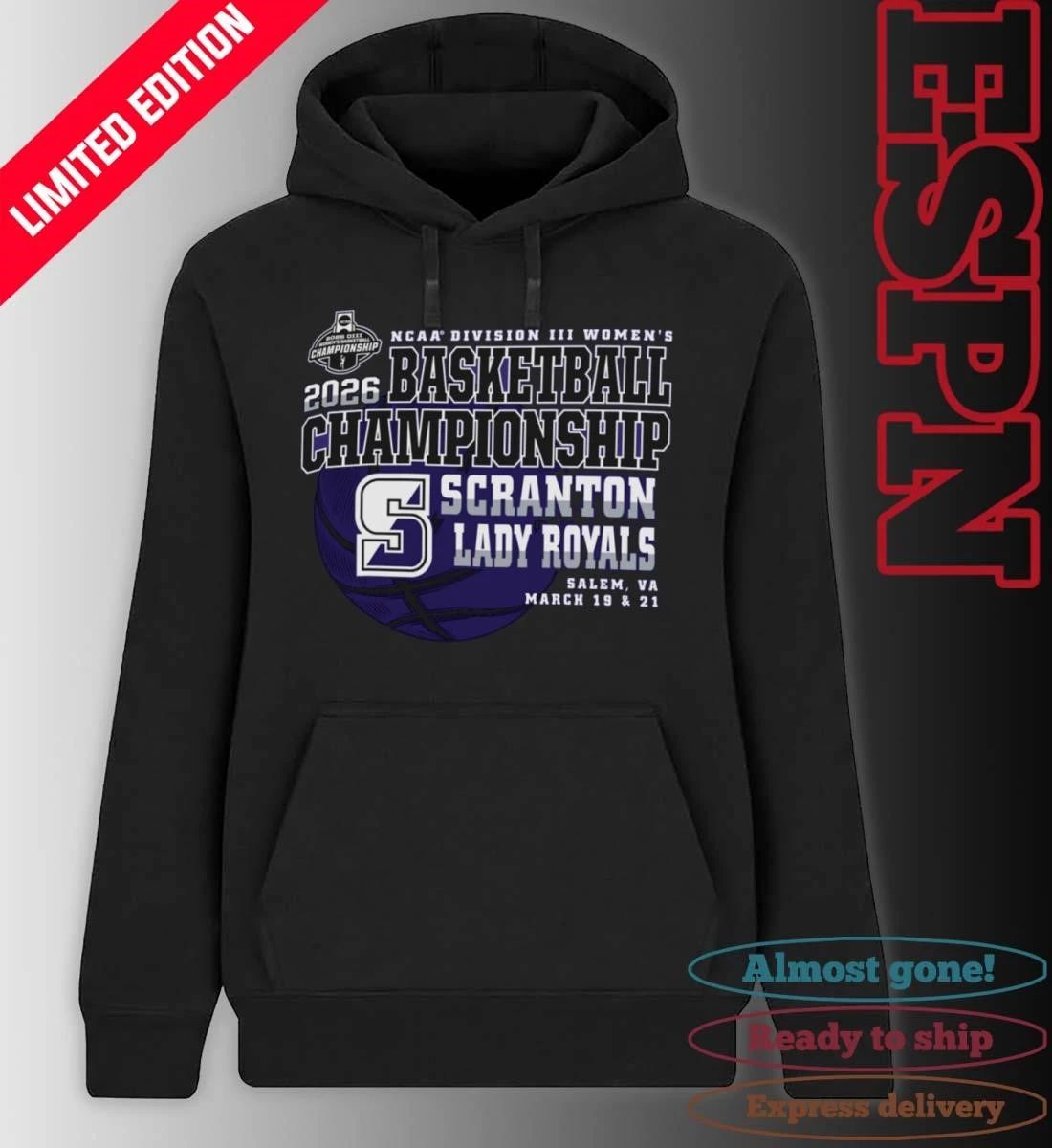 Scranton Lady Royals 2026 NCAA DIII Women’s Basketball Championship Shirt