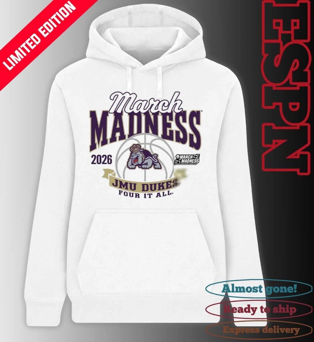 James Madison University Women’s Basketball 2026 March Madness Bound Shirt