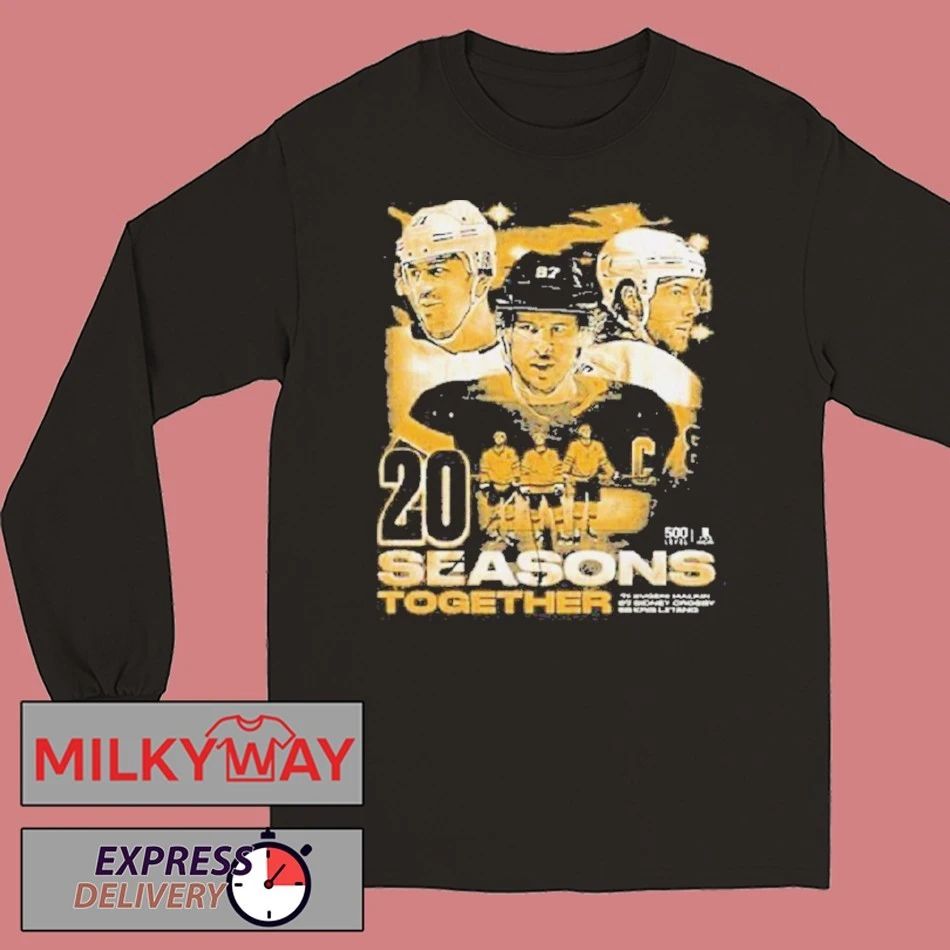 Sidney Crosby Kris Letang Evgeni Malkin Pittsburgh 20 Seasons Shirt