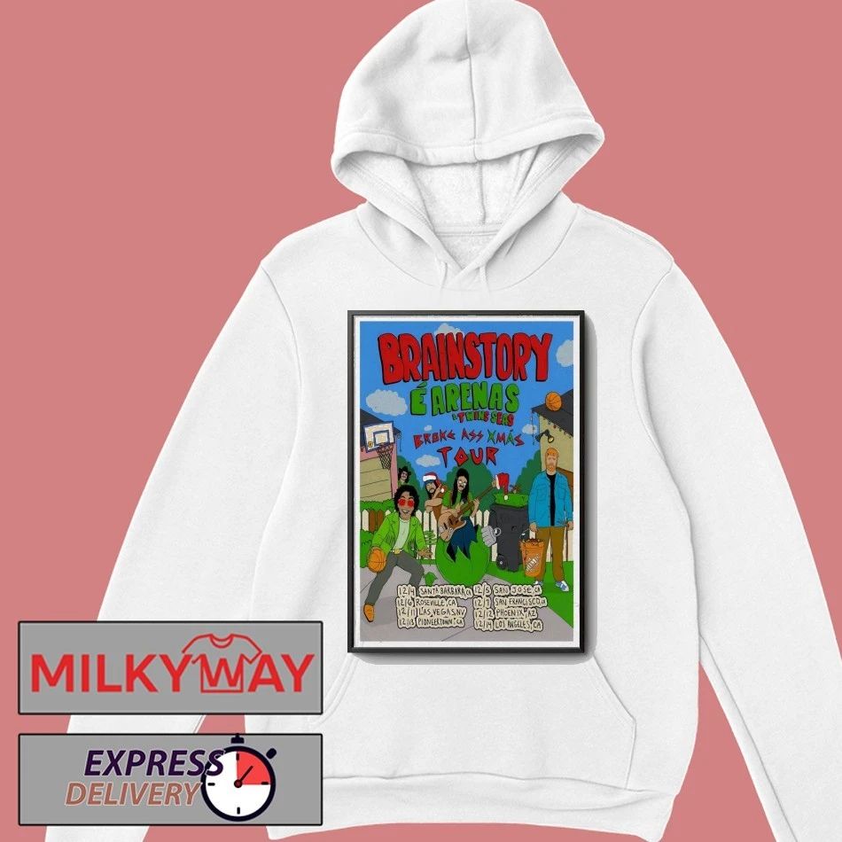 Brainstory And Twin Seas Broke Ass Xmas Tour 2025 Poster shirt