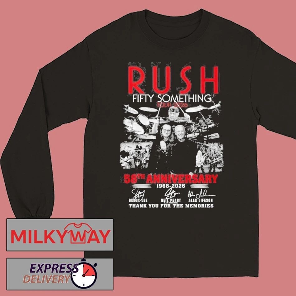 Rush Fifty Something Tour 2026 58th Anniversary 1968-2026 T-Shirt