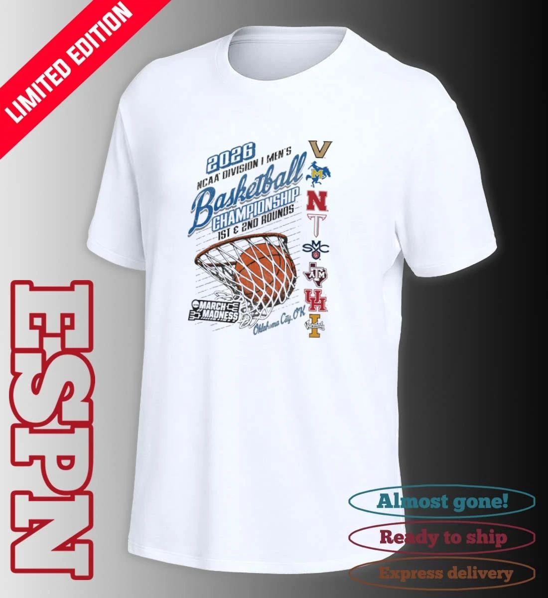 Oklahoma City, OK 2026 NCAA DI Men’s Basketball Championship – 1st, 2nd Rounds Shirt